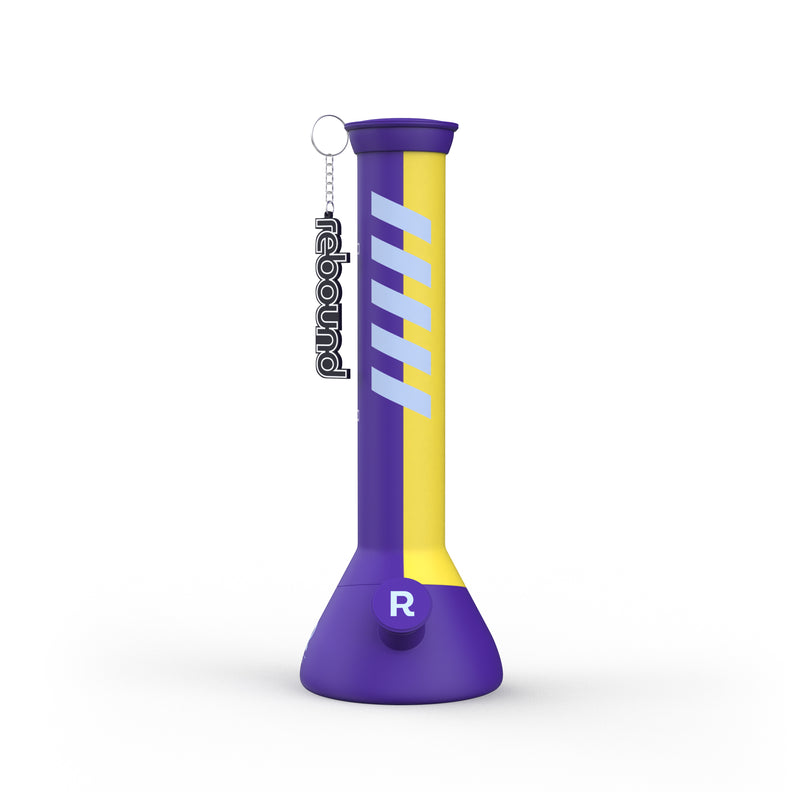 14" Waterpipe Beaker Bong (Purple/ Yellow)