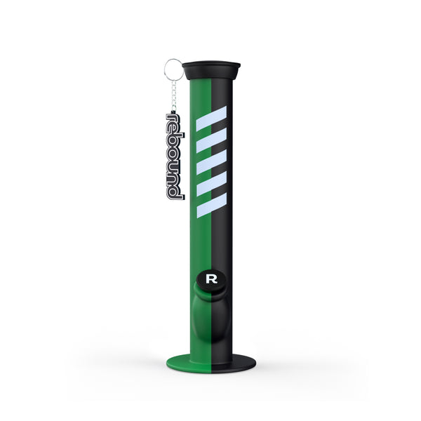 14" Waterpipe Straight Bong (Green / Black)
