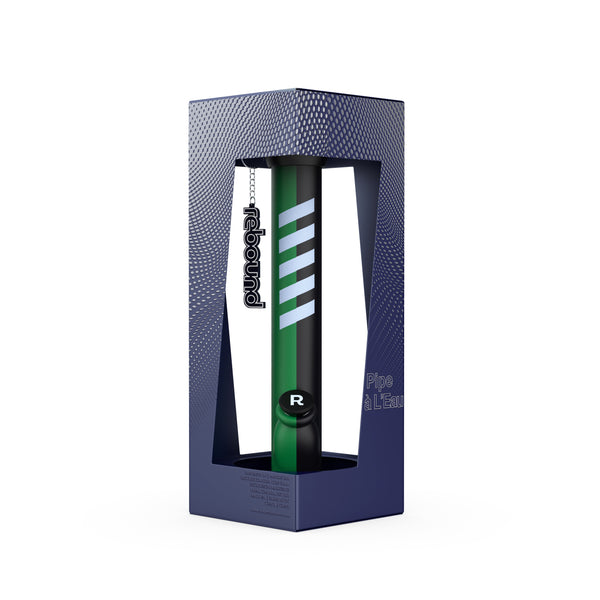 14" Waterpipe Straight Bong (Green / Black)