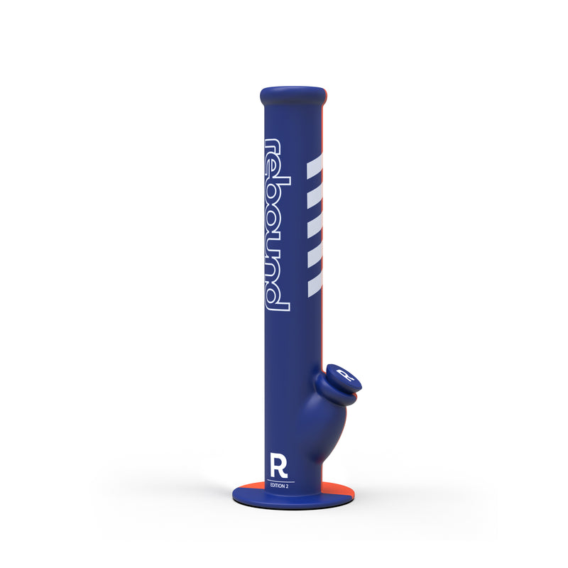 14" Waterpipe Straight Bong (Blue / Orange)