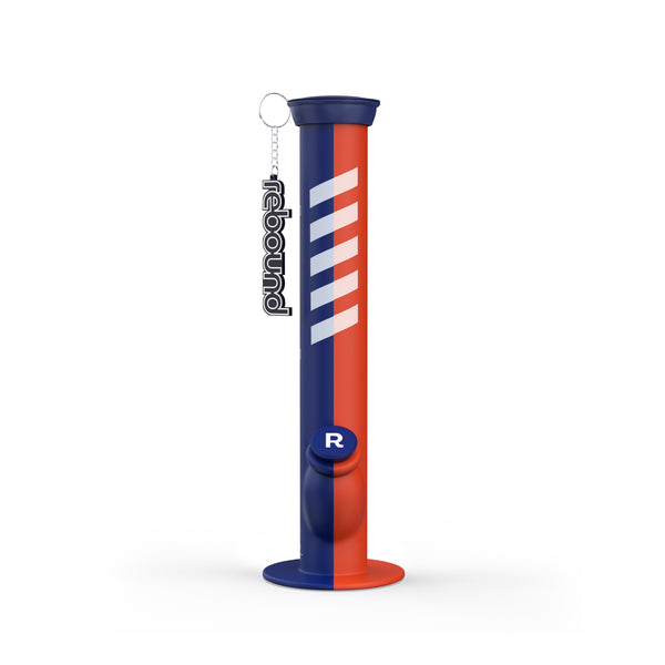 14" Waterpipe Straight Bong (Blue / Orange)