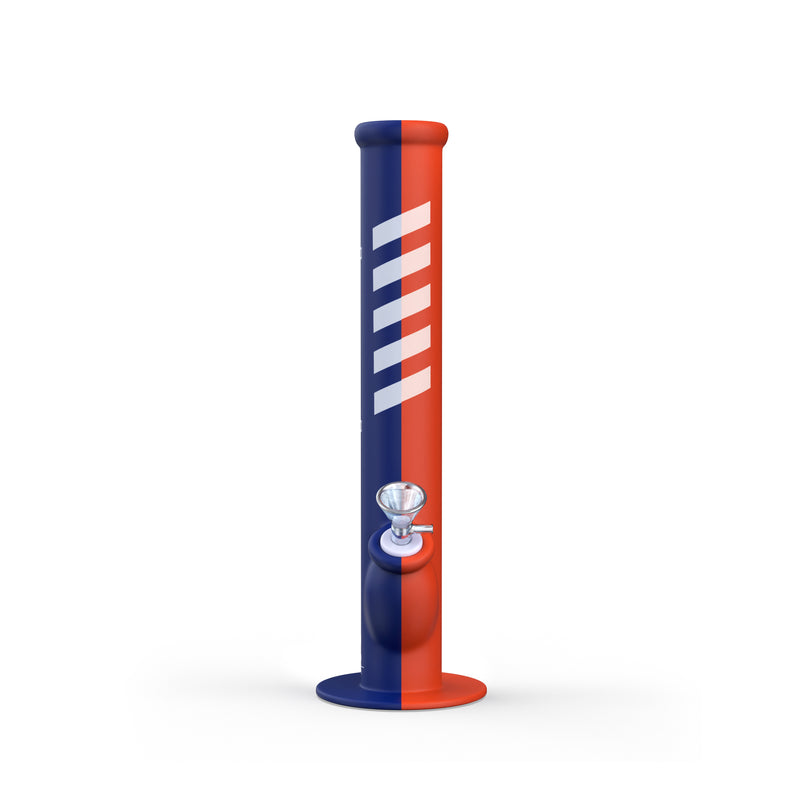 14" Waterpipe Straight Bong (Blue / Orange)