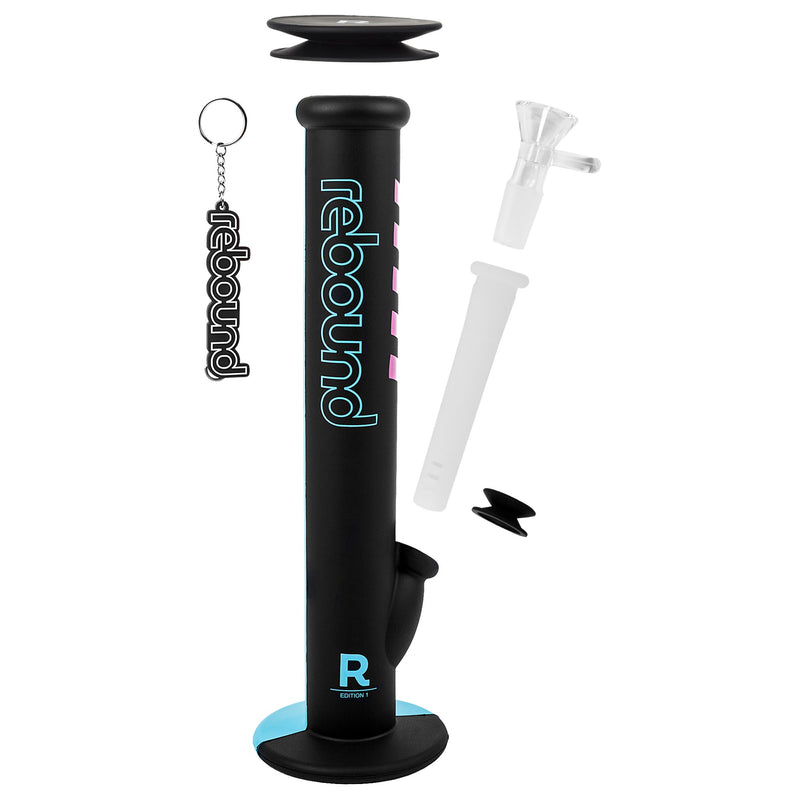 14" Waterpipe Straight Bong (Blue)