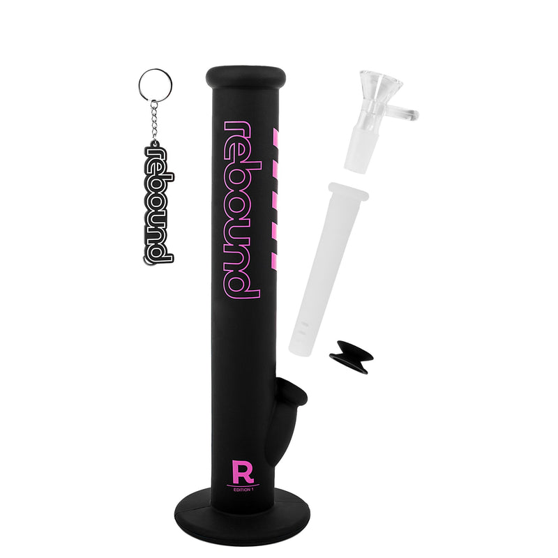 14" Waterpipe Straight Bong (Black)