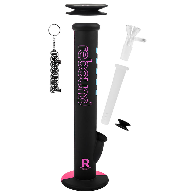 14" Waterpipe Straight Bong (Pink)